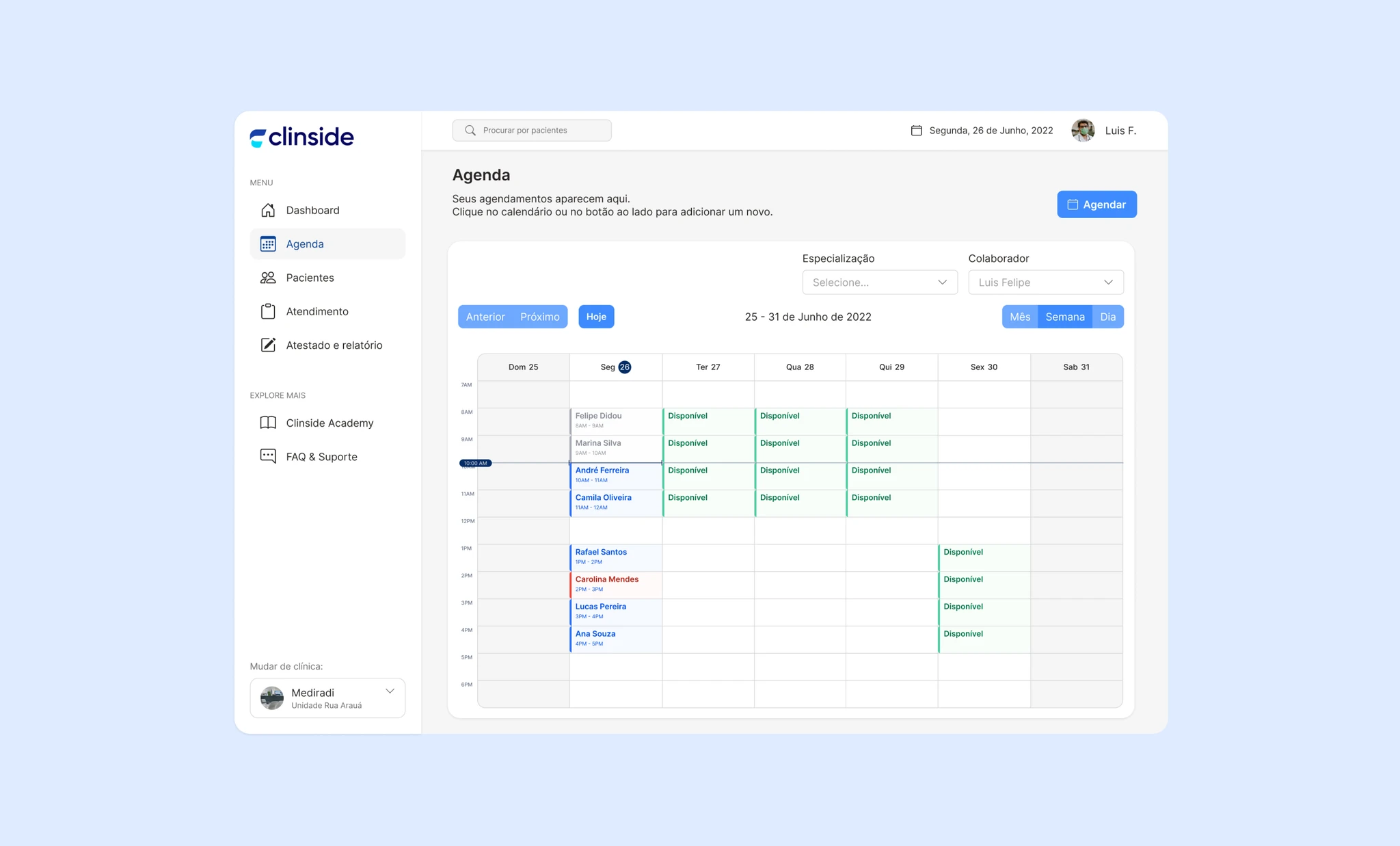 Clinside feature screen 1